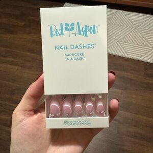 Red Aspen Pink Nail Dashes